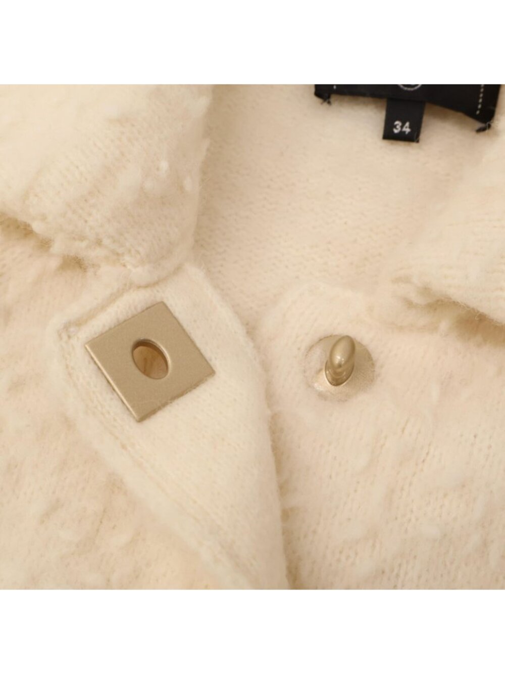 Chanel CC Logo Turnlock Alpaca Knit Jacket 34 - Picture 10 of 11